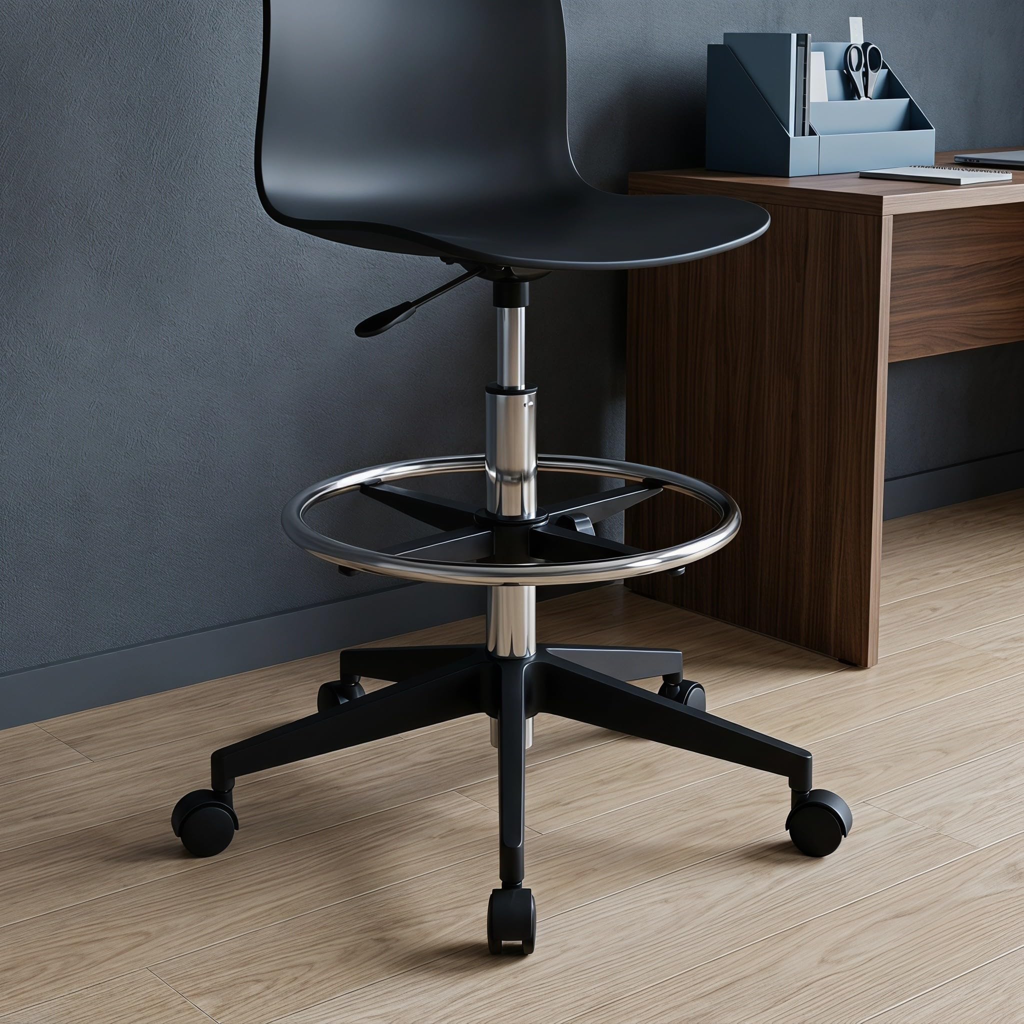 Yardwe 2 Piezas Anillo Reposapiés para Silla Giratoria de Oficina 35cm