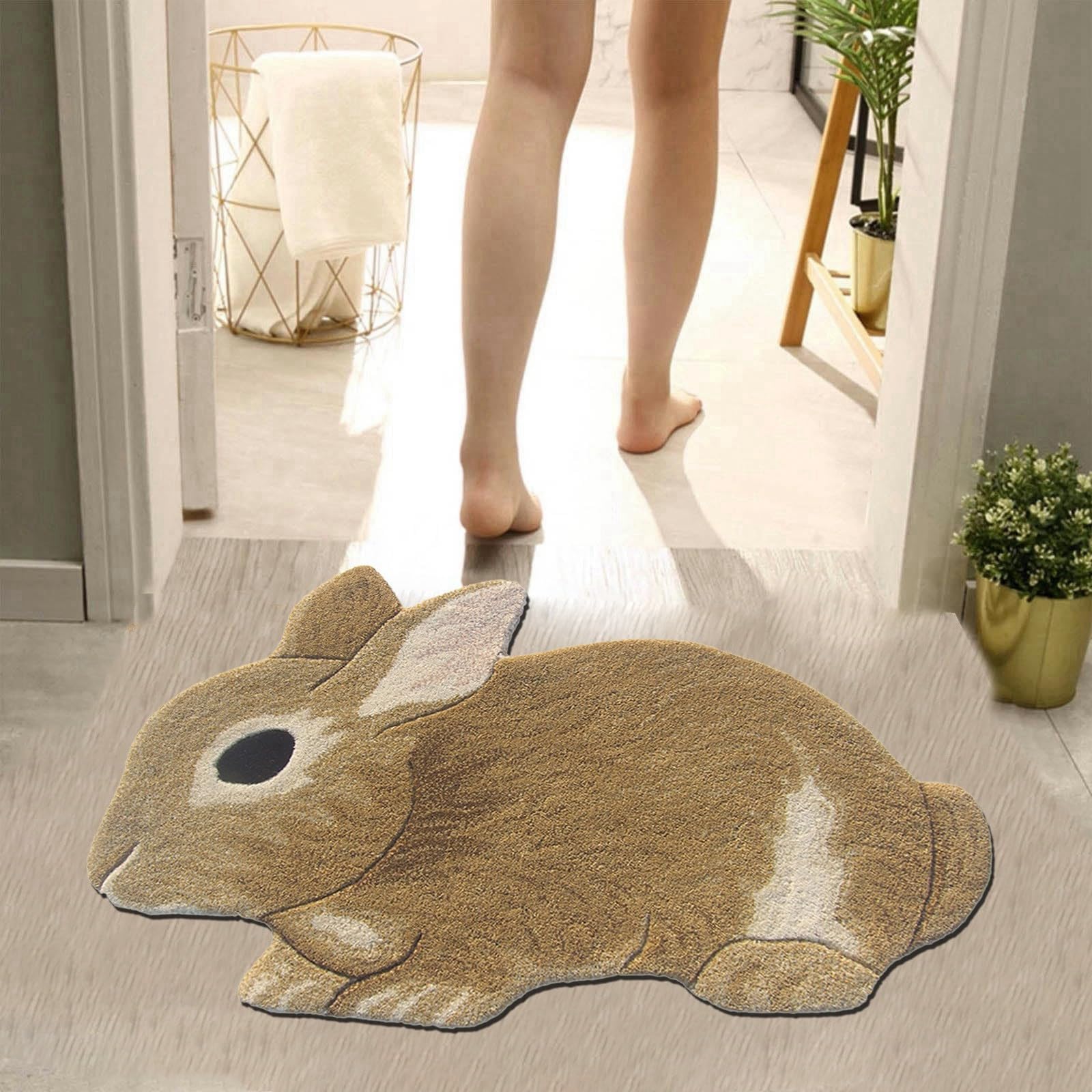 Amazon.com: Wtosuhe Bunny Shaped Rug Easter Doormat 35'', Non Slip