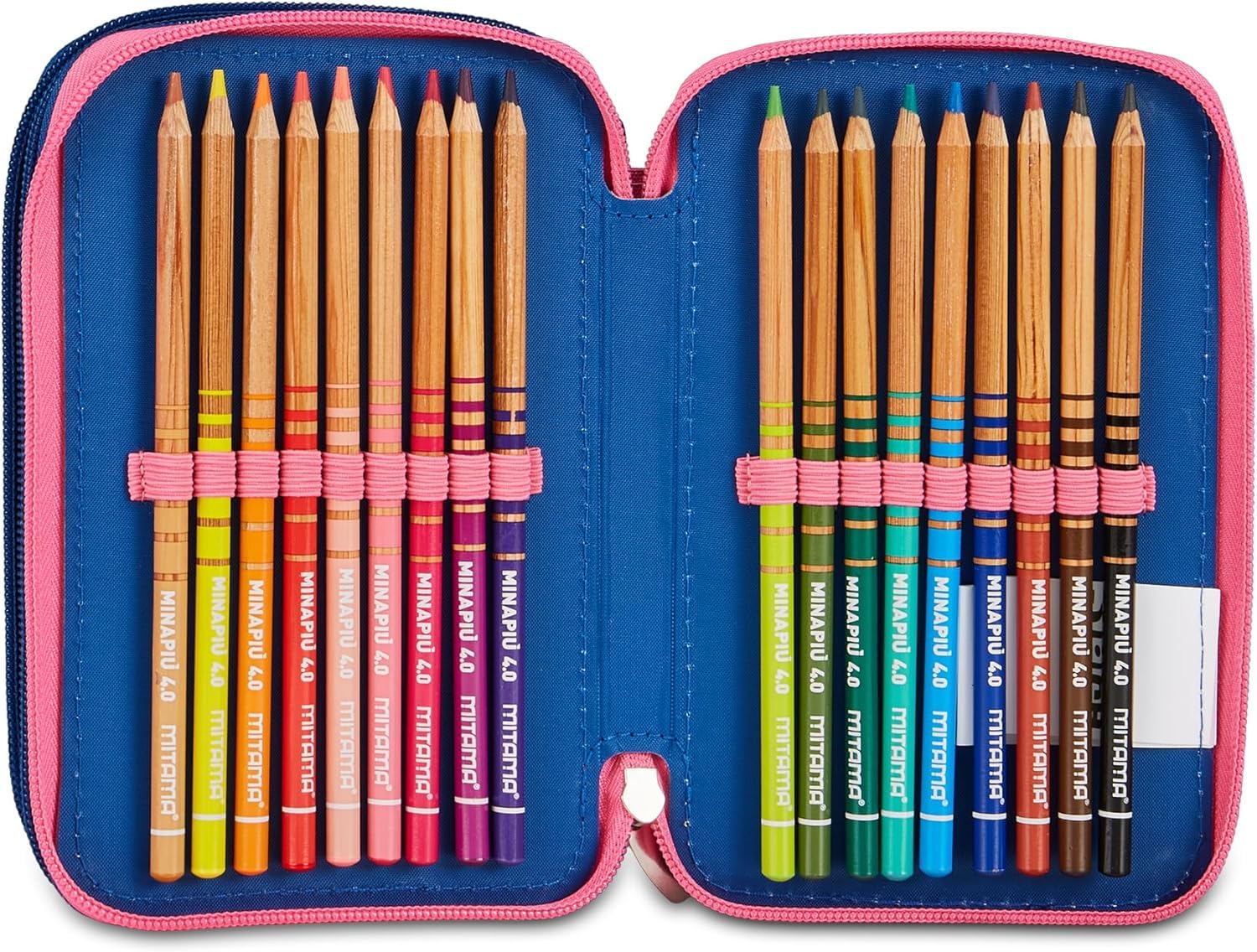 Set Scuola 2 Pezzi Per Stitch Seven Fan Zaino Scuola Elementare Bambina + Astuccio 3 Scomparti Completo (44 Accessori) - School Pack Bambini