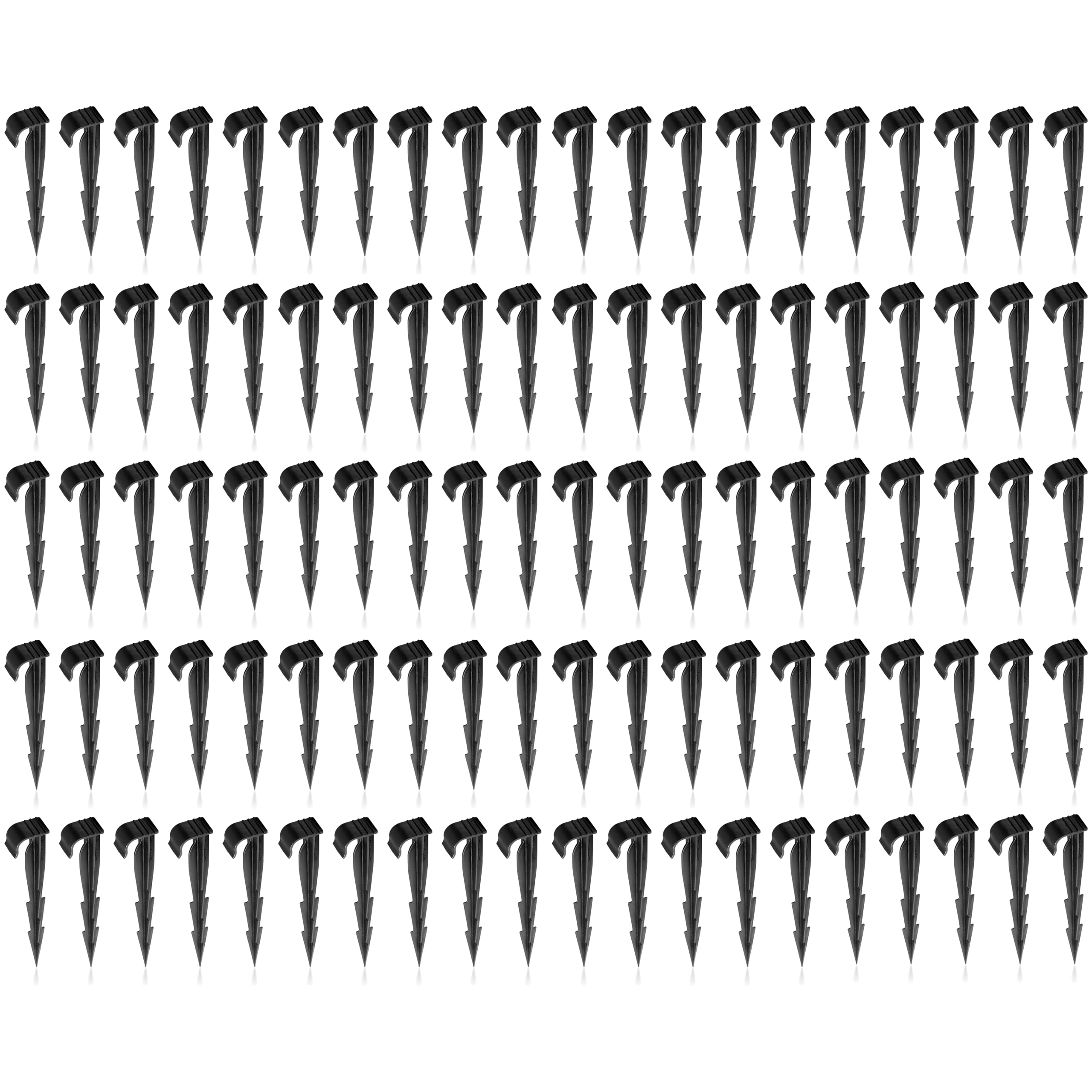 Garden Pegs - Pack of 500 WaterPEG 6.3" Ground Securing Pegs for Drip Irrigation Line System, Ground Stakes Anchors for Porous Soaker Hose Leaky Weeping Pipe - Strong and Secure Hold