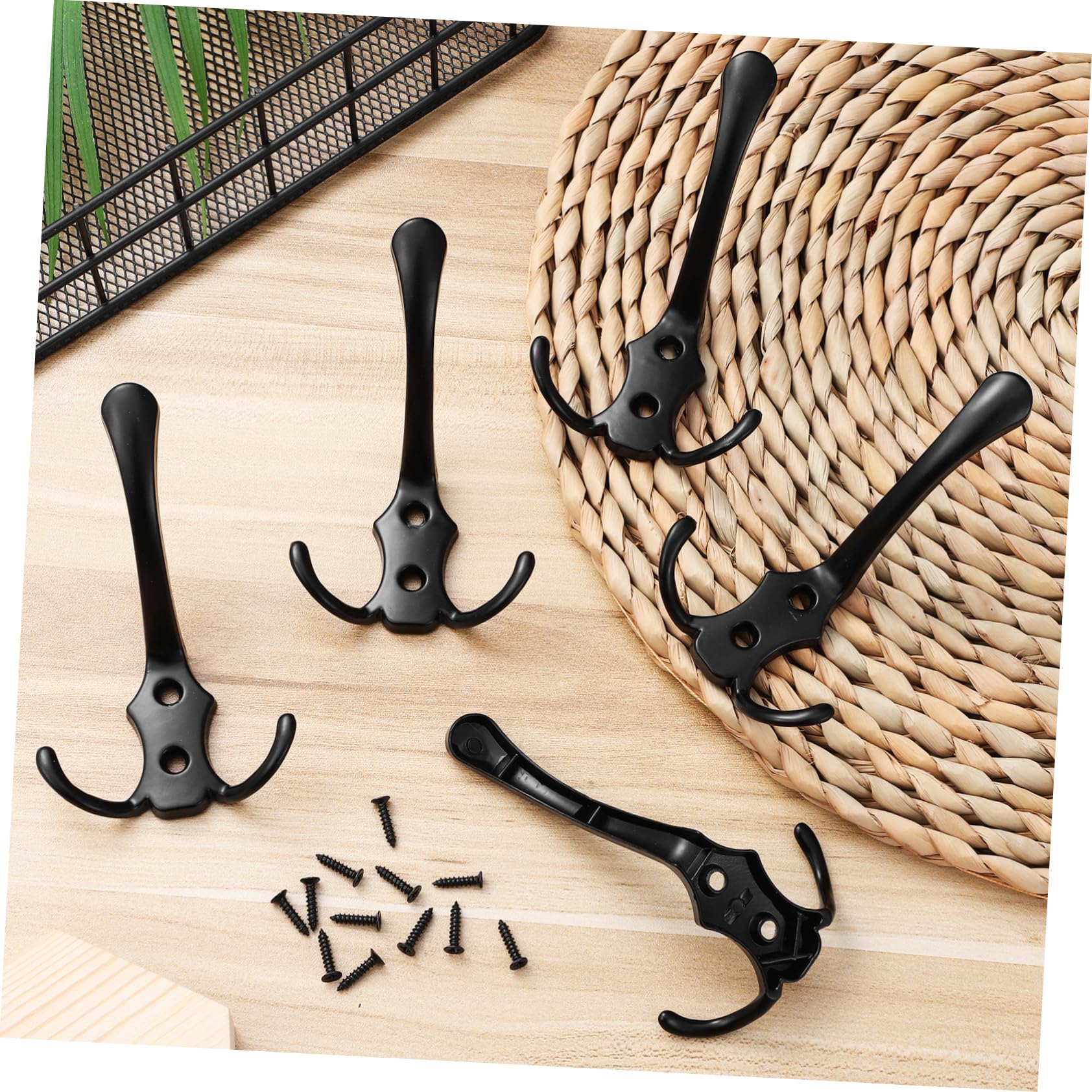 ULTECHNOVO 20 Stück Metall Wandhaken Garderobenhaken Robuste Kleiderhaken 112mm Schwarz Platzsparend Für Kleidung Handtücher Hüte Vielseitig Für Wohnungsschrank Tür
