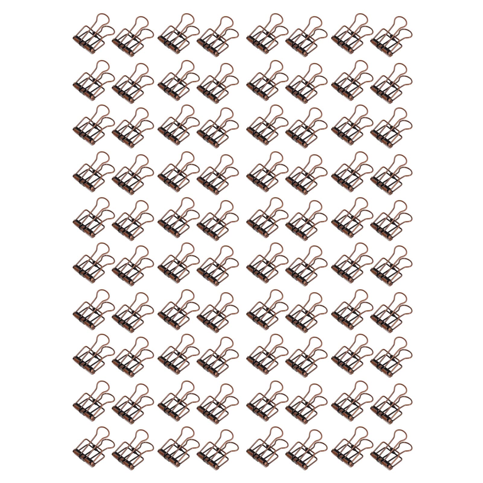 Muiltvoe 80Pcs Hollow Clips 0.7in Sturdy Metal Paper Clamps with Hollow Out Design for Home Office Study Documents Files (Gold)