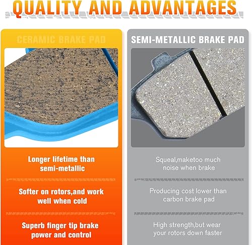 Miniatura 4 de Juego de pastillas de freno delanteras de cerámica para Yamaha V-Star 650 950, para Yamaha XJ400 YP400 SR400, para Yamaha 1300 Royal Star 1600