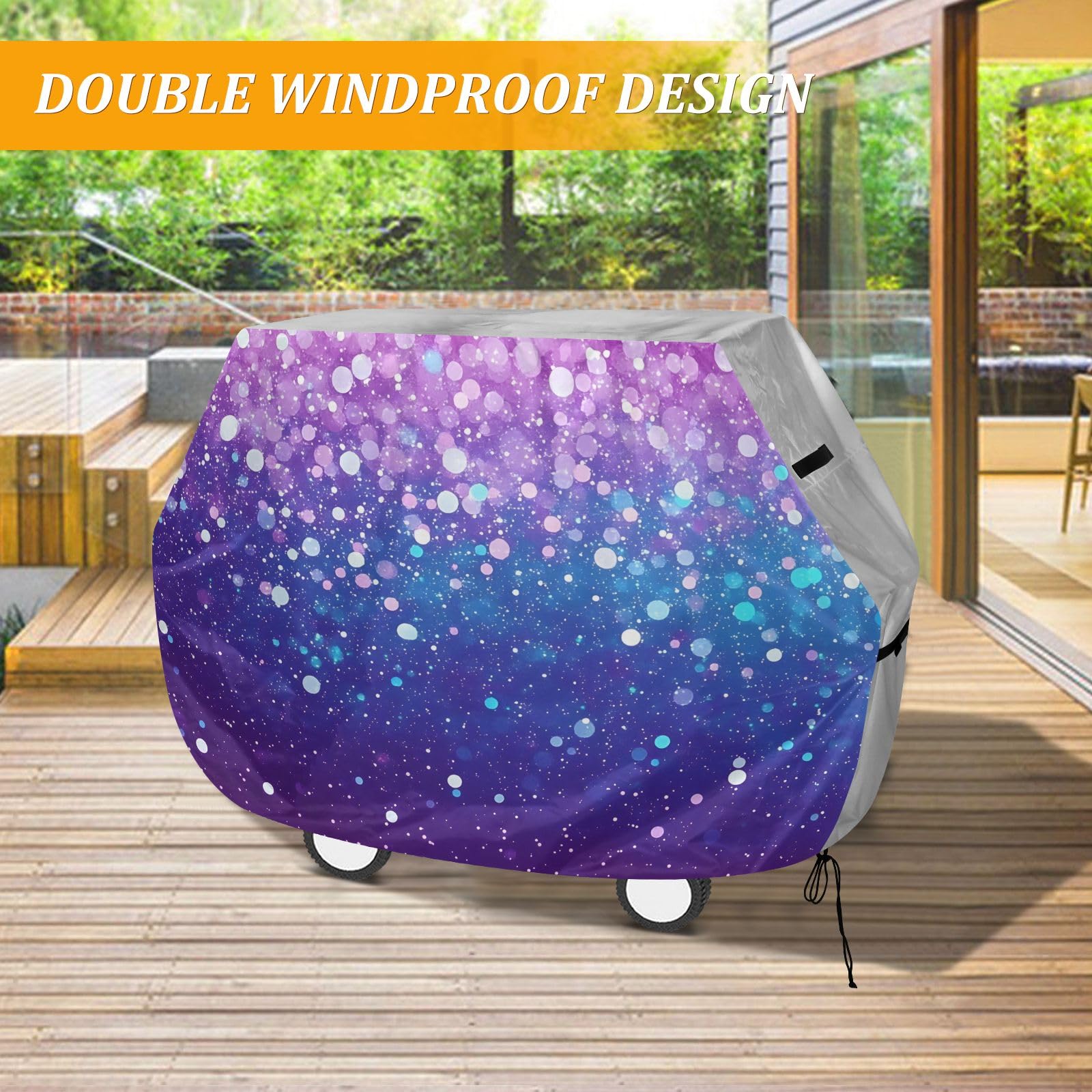 Spotted Bokeh - Funda para barbacoa impermeable y resistente al aire libre