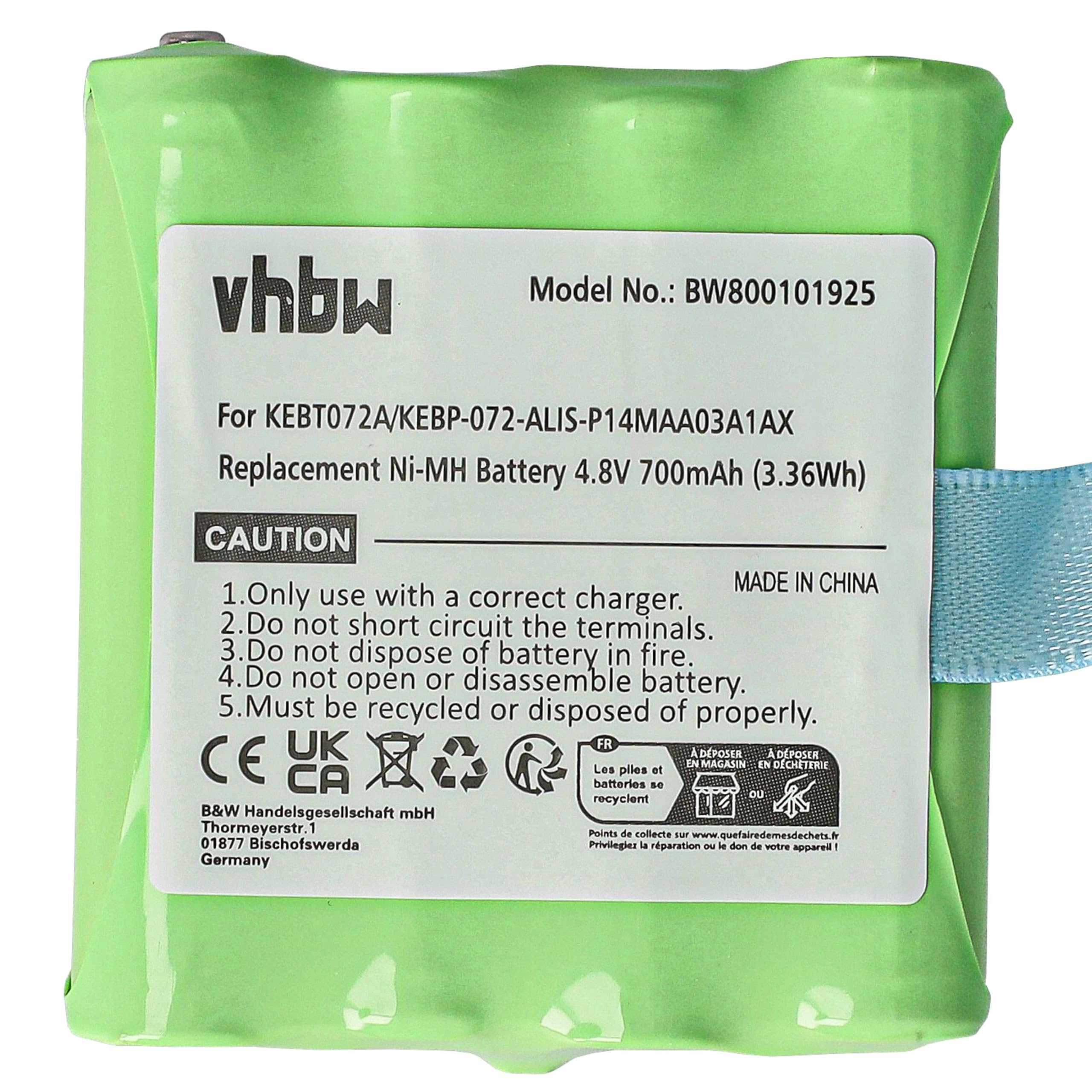 vhbw Bateria kompatybilna z Radiem Motorola XTR446 Walkie Talkie (700mAh, 4,8V, NiMH)