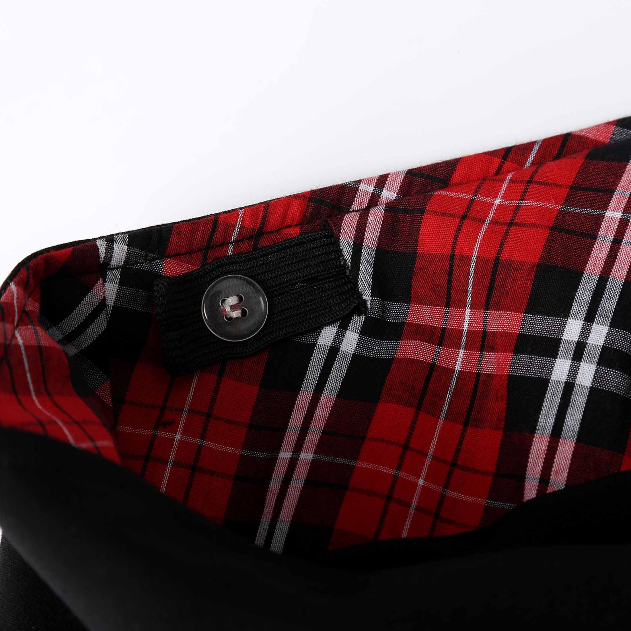 Bienzoe Falda de Uniforme Escolar para niñas: Falda Plisada elástica con Cintura Ajustable para niños, Negro, 10-11 Years