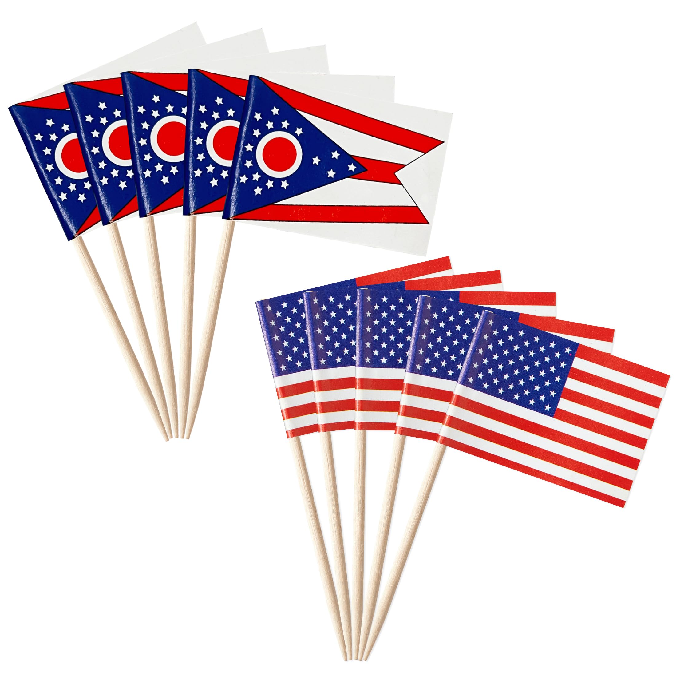 stidsds 100 Pcs American USA Ohio Flag US Ohio State - bar tools and drinkware | Mubboo