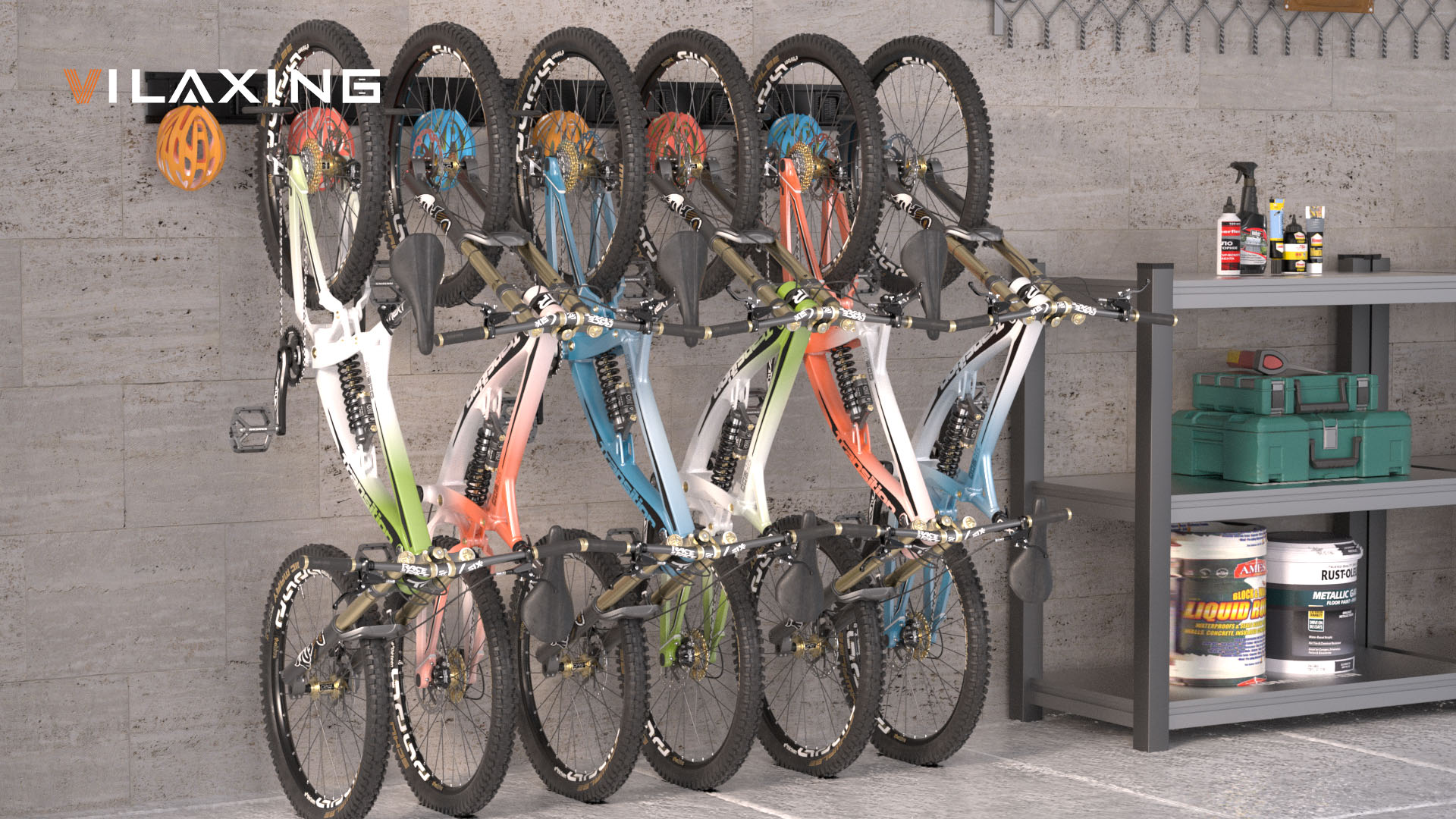 Mountain Bike Hang Bikes From Garage Ceiling Bike Storage Garage