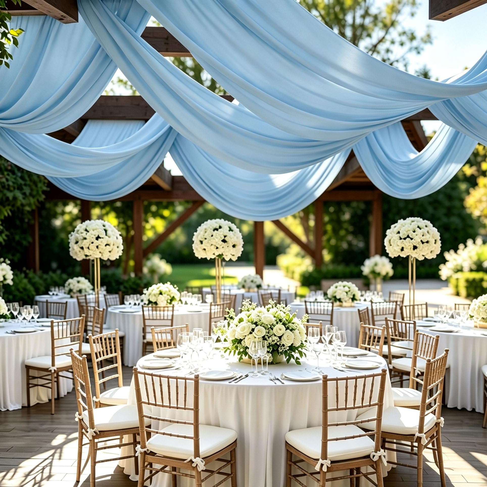 2 Paneles de Paño para Techo 150x600cm para Bodas y Fiestas