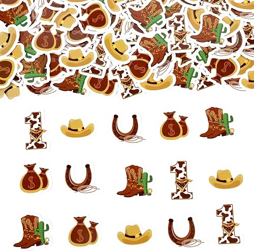 Kreatwow Western Cowboy 1st Birthday Decoration 200Pcs Cowboy 1st Birthday Confe