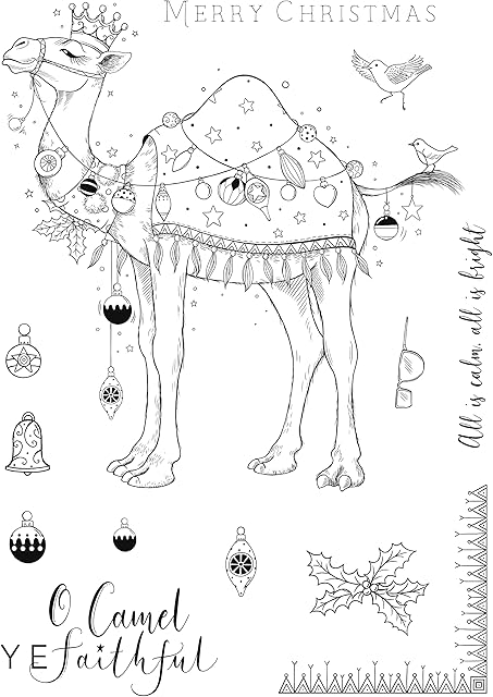 Pink Ink Designs - O Camel Ye Faithful - Clear Stamp Set, PI177, Transparent, A5