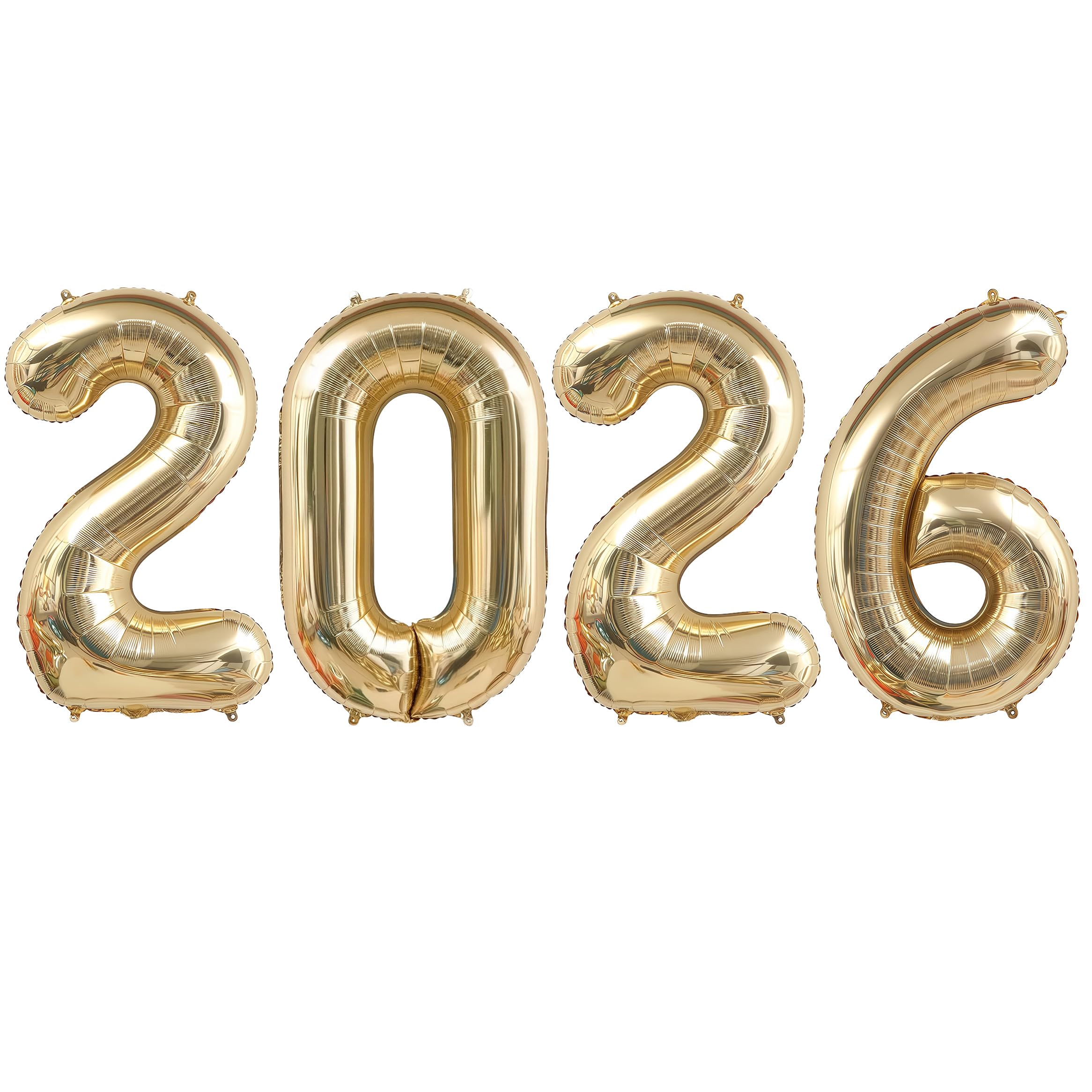 Photo 1 of 2026 Champagne Gold Balloons, 40" Large Champagne Gold 2026 Balloons Helium Mylar Foil Balloons for 2026 New Year Christmas Graduation Party Decoration