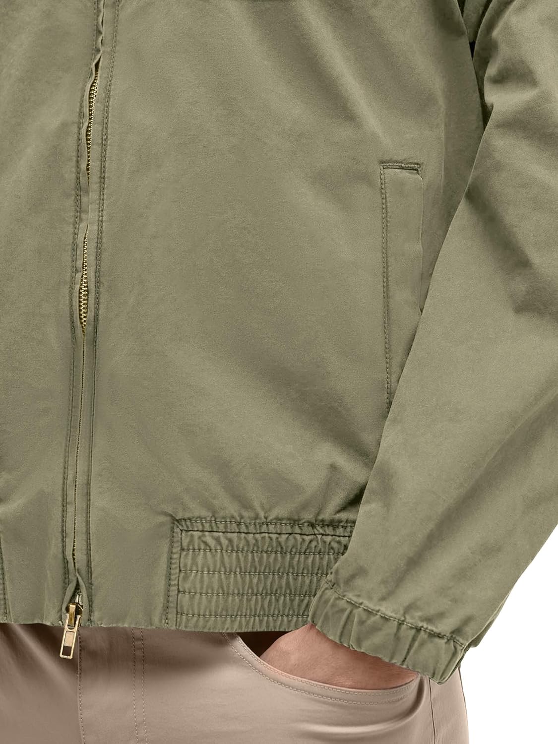 Comdecevis Men's Bomber Jacket Lightweight Windbreaker Casual Stylish Two-Way Zipper Coat for All Season - Image 5