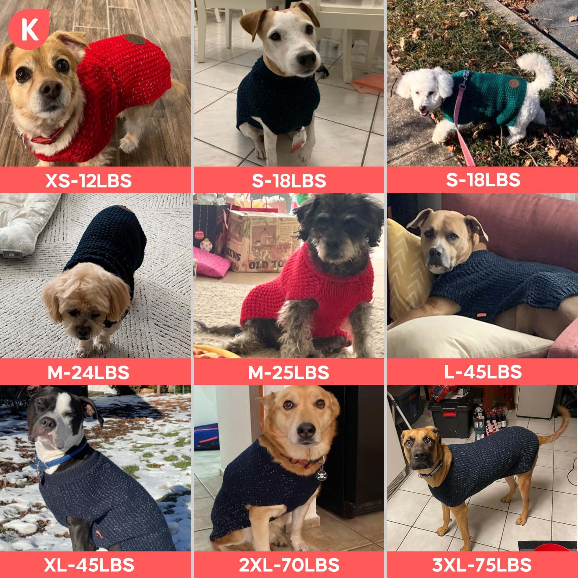 KYEESE Pull pour chien de petite taille avec trou pour laisse - Pull chaud extensible et confortable avec fil réfléchissant - Marron - Taille XS