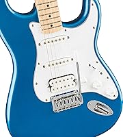 Vista 86 de Fender Squier Affinity Stratocaster - Paquete azul Lake Placid con amplificador Frontman 10G, estuche, afinador, cable de instrumento, correa, púas