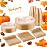 150 PCS Gold Glitter Disposable Dinnerware Set for 25 Guests, Plastic Plates for Party, Including 25 Dinner Plates, 25 Salad Plates, 25 Cups, 25 Forks Knives Spoons for Wedding and Party Supplies