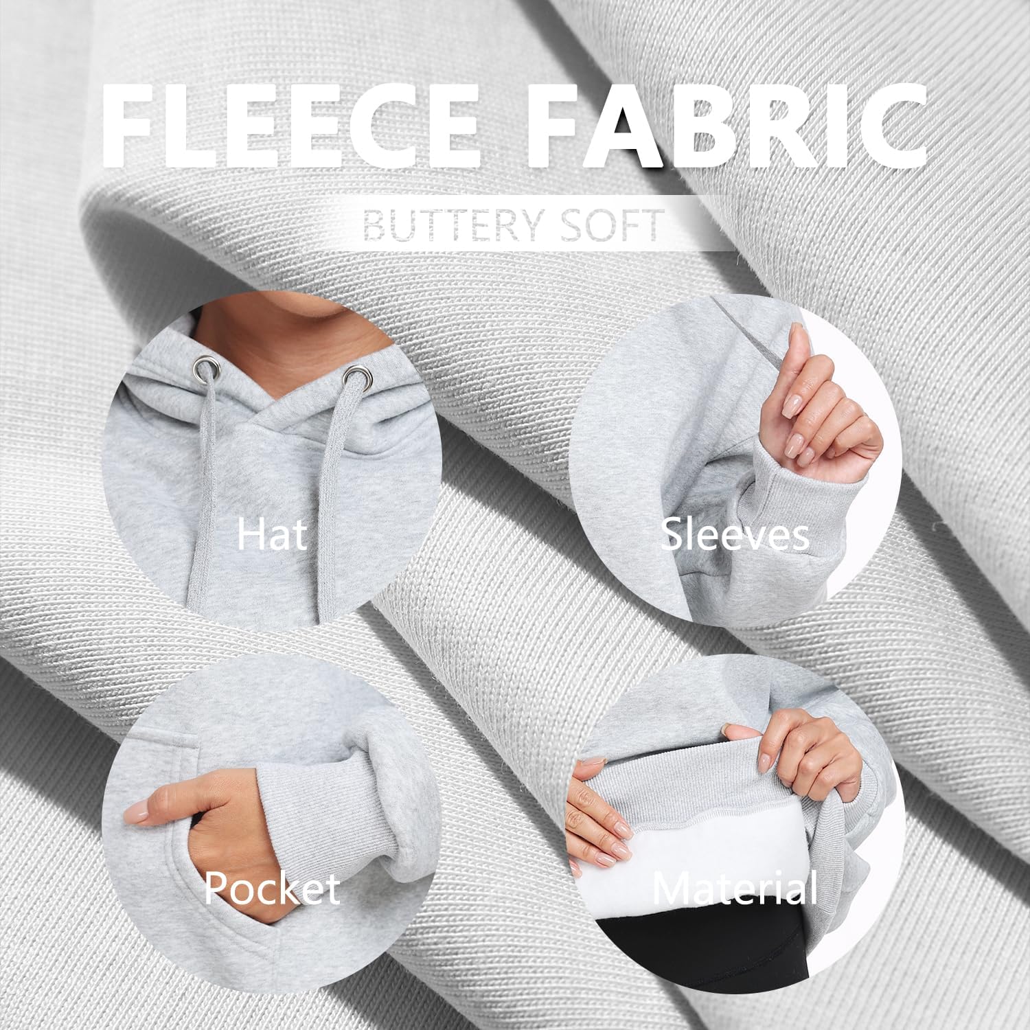 Womens Oversized Hoodies Fleece Sweatshirts Long Sleeve Casual Winter Clothes outfits Fall Pullover Sweaters - Image 2