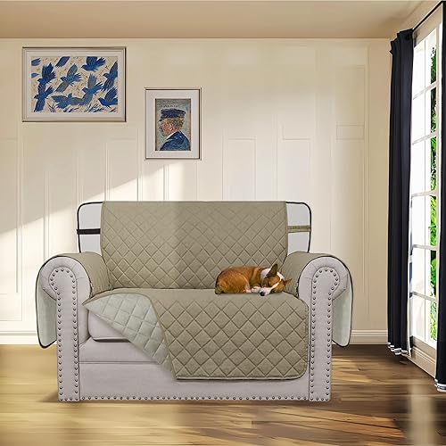 Miniatura 908 de Easy-Going - Funda reversible para sofá, resistente al agua, con varillas de espuma y correas elásticas, protector de muebles para mascotas y perros