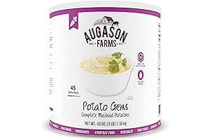 Augason Farms Mashed Potatoes Instant Potato Flakes Real Potato Flakes Dried Vegetable...