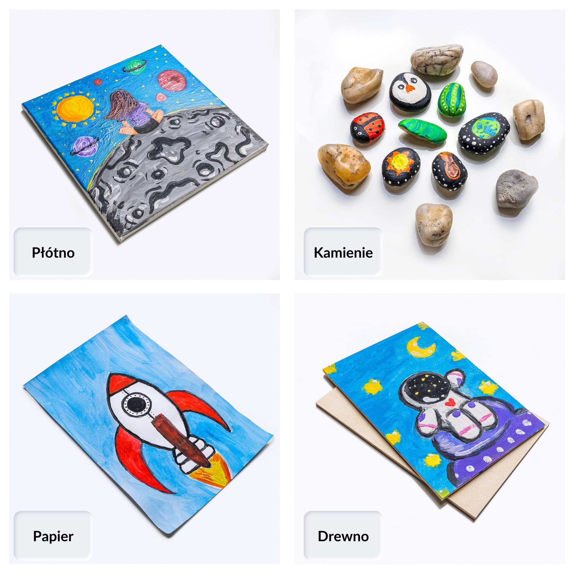 Creative Deco Tempery Zestaw Farb Plakatowych | 20 ml x 12 Kolorów | Zmywalne Farby dla Dzieci | Podstawowe Intensywne Nasycone Kolory | Bezpieczne i Nietoksyczne | Dobre Krycie i Matowe Wykończenie