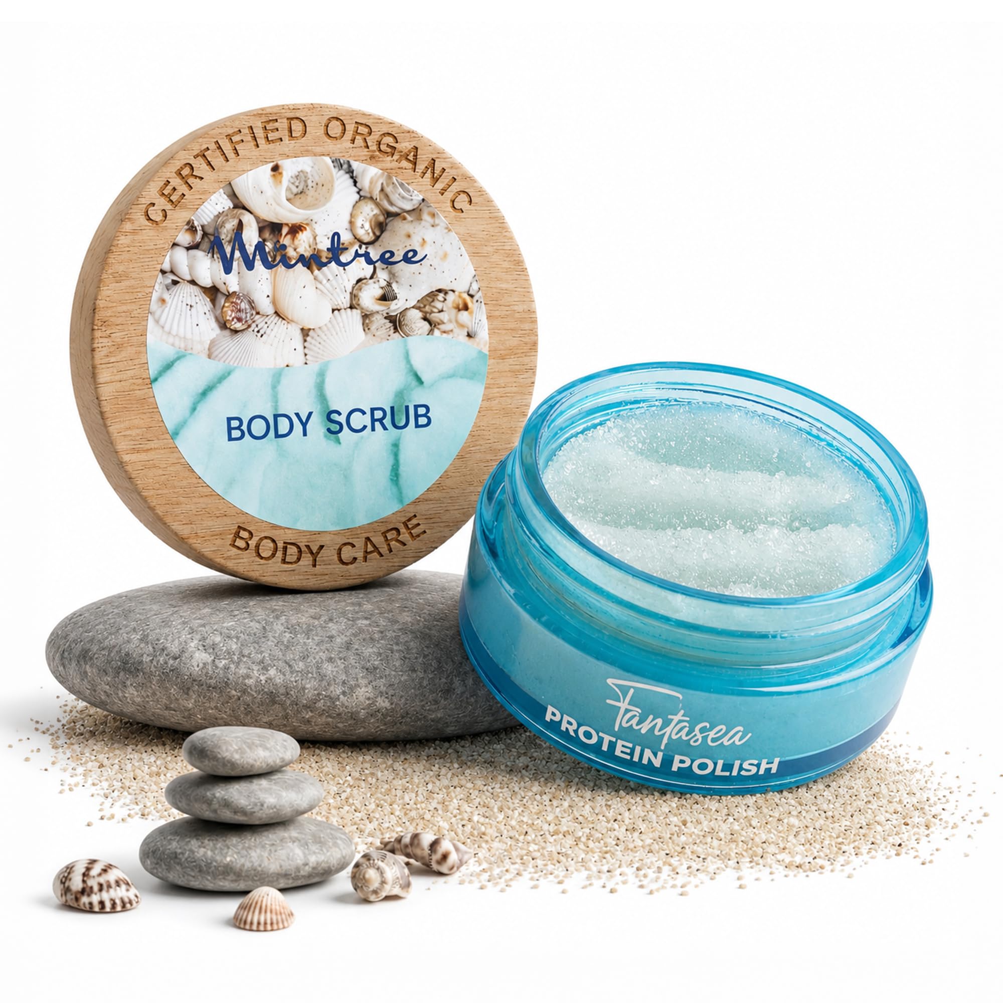 Mintree Organic Ocean Sugar Brightening Body Scrub with Ceramide| Removes Tan|Body Scrub Women&Men-image-38