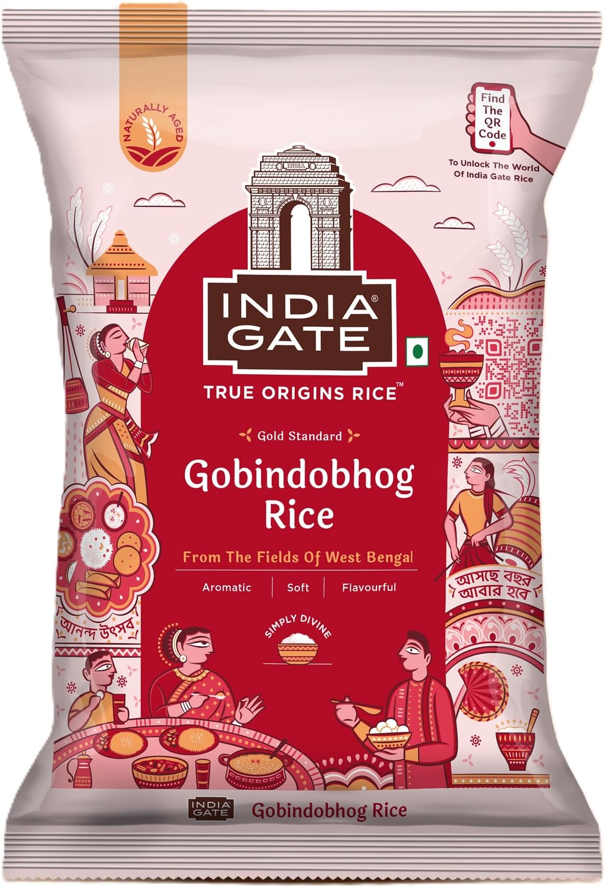 Raw and Aged gobindobhog Rice 1kg