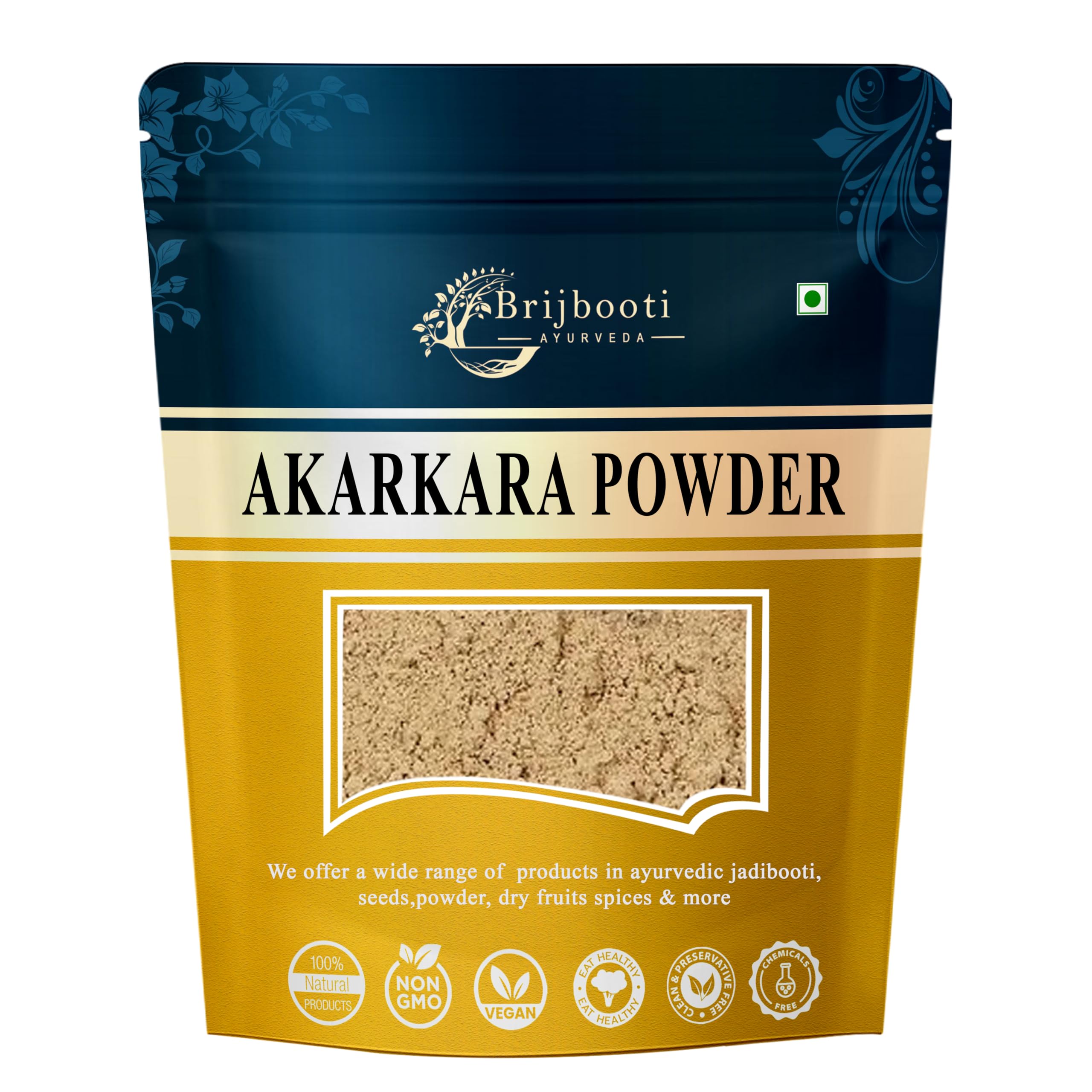 BIRJU MAHAVIR 200 Gr Akarkara Powder - Anacyclus Pyrethrum Pellitory Root Powder, Natural (BMPL-521) (B0838MLFDZ) Amazon Price History, Amazon Price Tracker