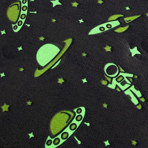 Miniatura 7 de HOMBYS Juego de edredón que brilla en la oscuridad de 5 piezas individualindividual XL con sábanas, juegos de edredón de terciopelo de astronautas