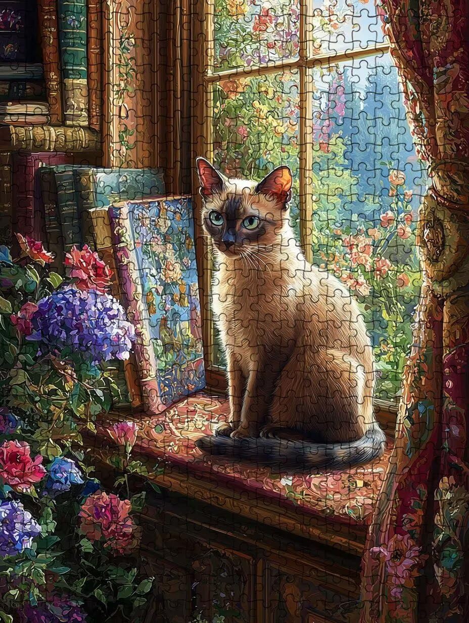 Puzzle 6000 Pezzi, Scaffale Per Gatti 3D Puzzle per Adulti Impegnativo, Educa Puzzles Artistico, Divertente E Stimolante Puzzles Decorativo per La Famiglia, Regalo e Decorazione Pareti DX0YL6-655