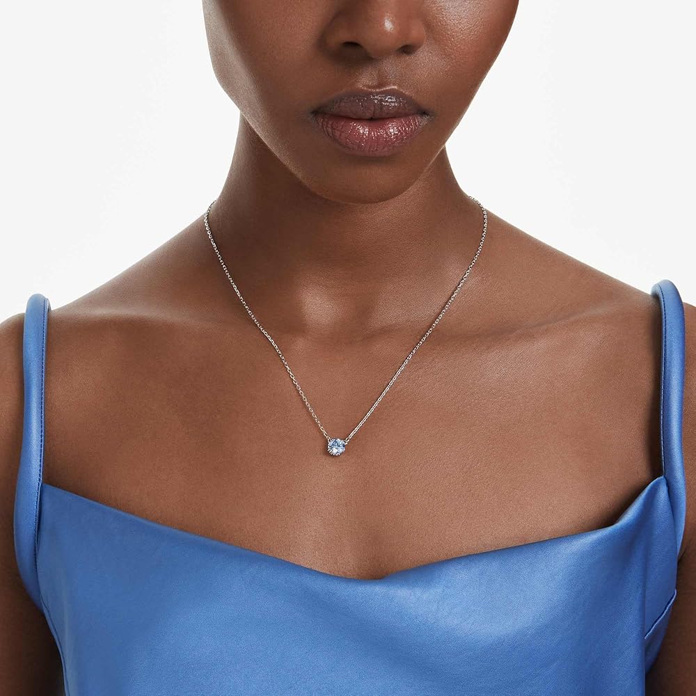 スワロフスキー　Stilla ペンダント Stilla ペンダント, 長方形カット, グリーン, ゴールドトーン・プレー