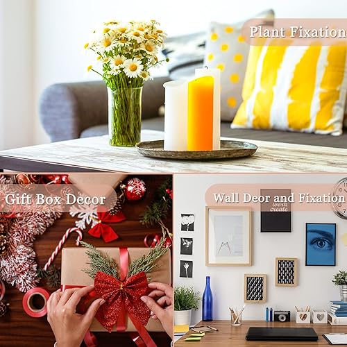 Miniatura 2 de Puntos adhesivos de doble cara, puntos adhesivos transparentes de doble cara, masilla redonda, sin rastros, adhesivo fuerte extraíble, adhesivo