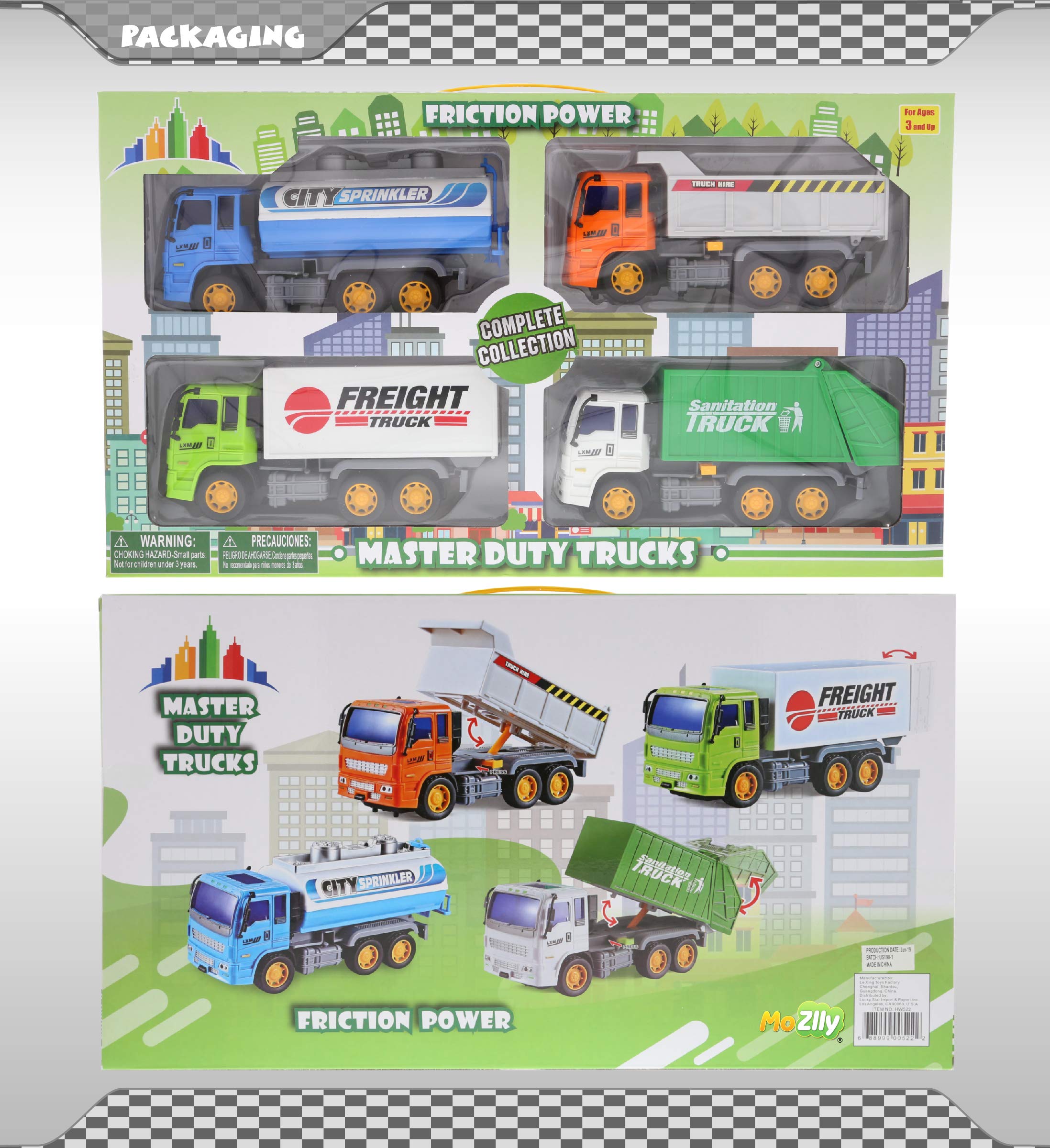 ENGINS DE CAMBIO Camión De Astillero 1/43 Con Fricción – Modelo Aleatorio De Plástico Con Efecto De Retroceso Para Niños De 3+ Años