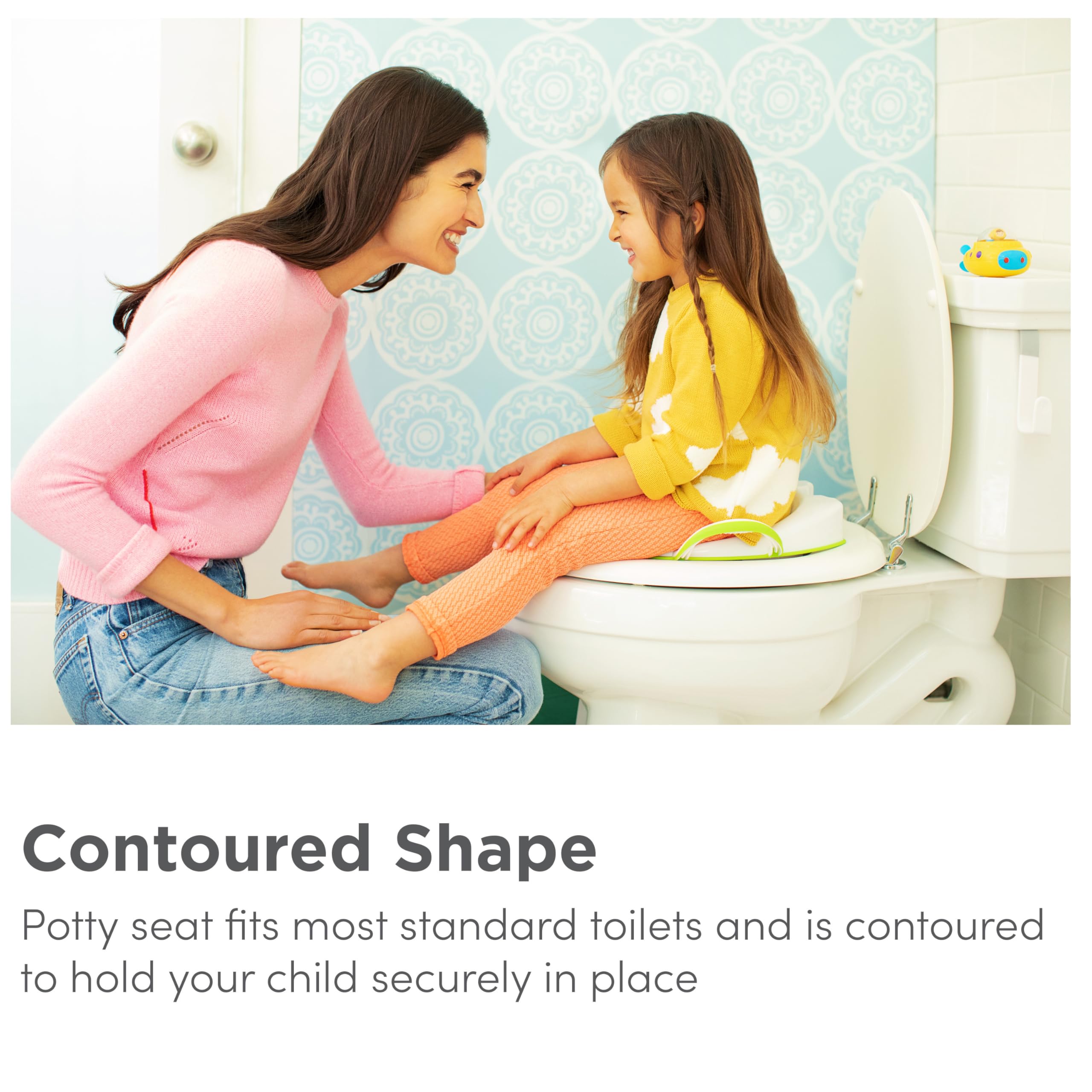 Munchkin Sturdy Potty Seat | Potty Training Toilet Seat with Handles and Legs | Ideal for Toddler and Children | Green - 3