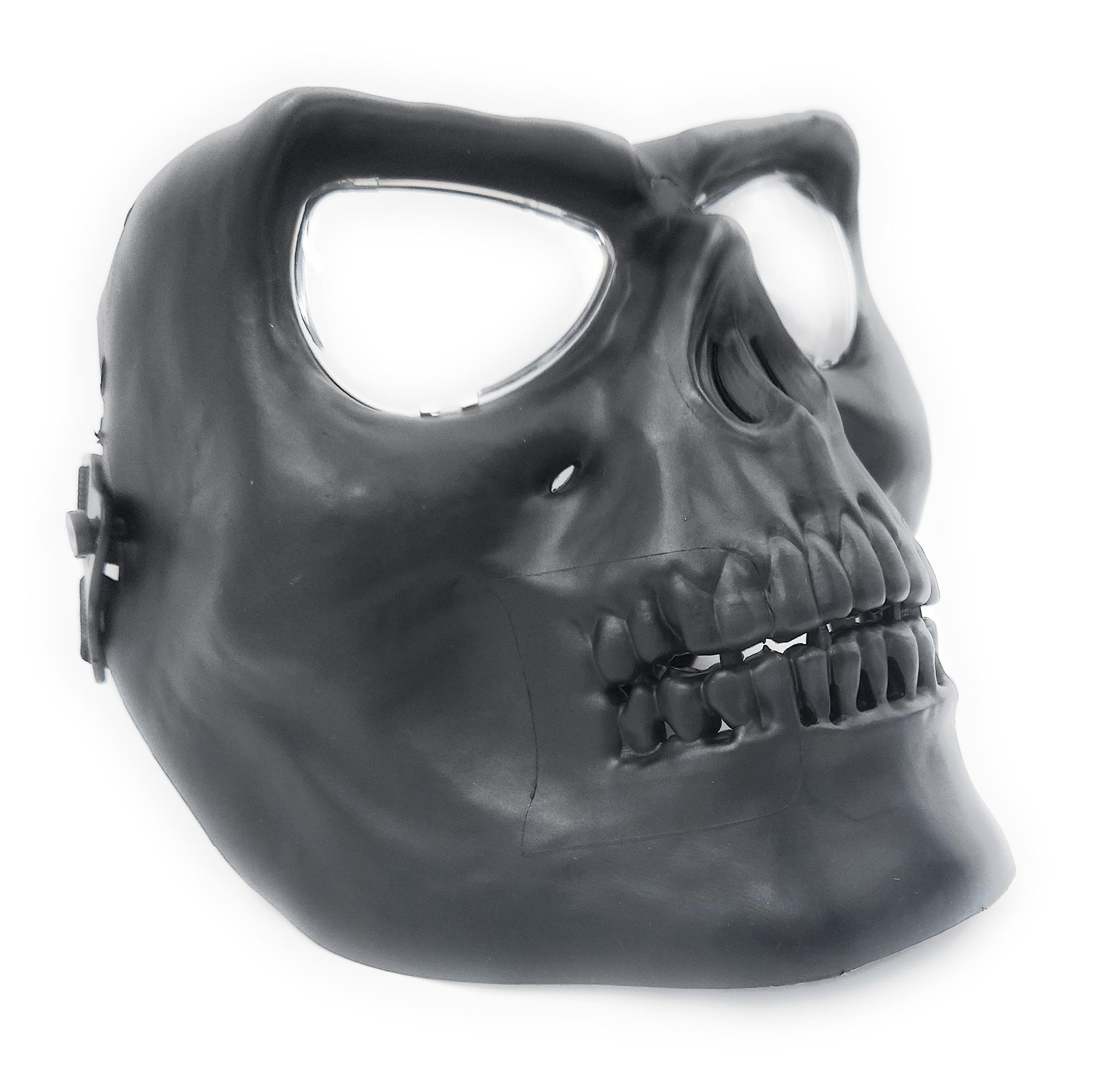 TRIMEX Mask Skull Full Face Mask Scary Halloween Party Skeleton Cosplay Costume- Black