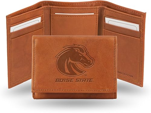 Miniatura 26 de Rico Industries NCAA Alabama Crimson Tide - Cartera triple de piel en relieve, color marrón