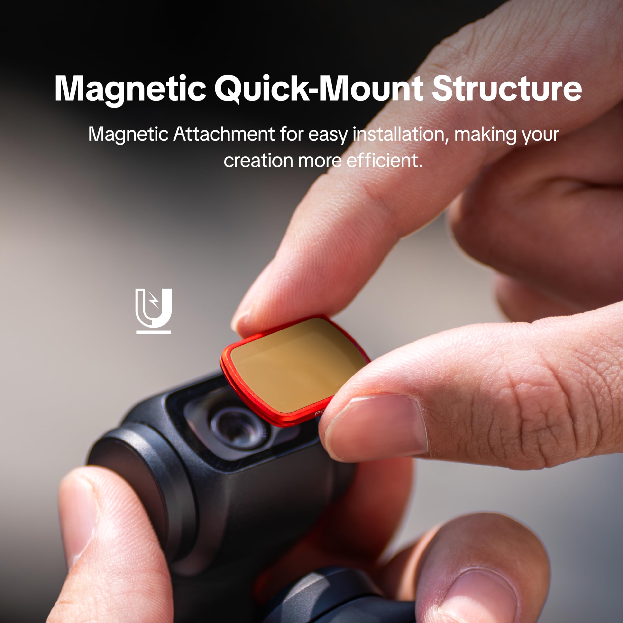 PGYTECH Magnetischer Filter für DJI Osmo Pocket 4/Pocket 3 Polfilter | 3 in 1 CPL+VND+Black Mist 1/4 Zirkularer Polarisationsfilter, Professionelles Optischem Glas, Wasserdicht Kratzfest Zubehör