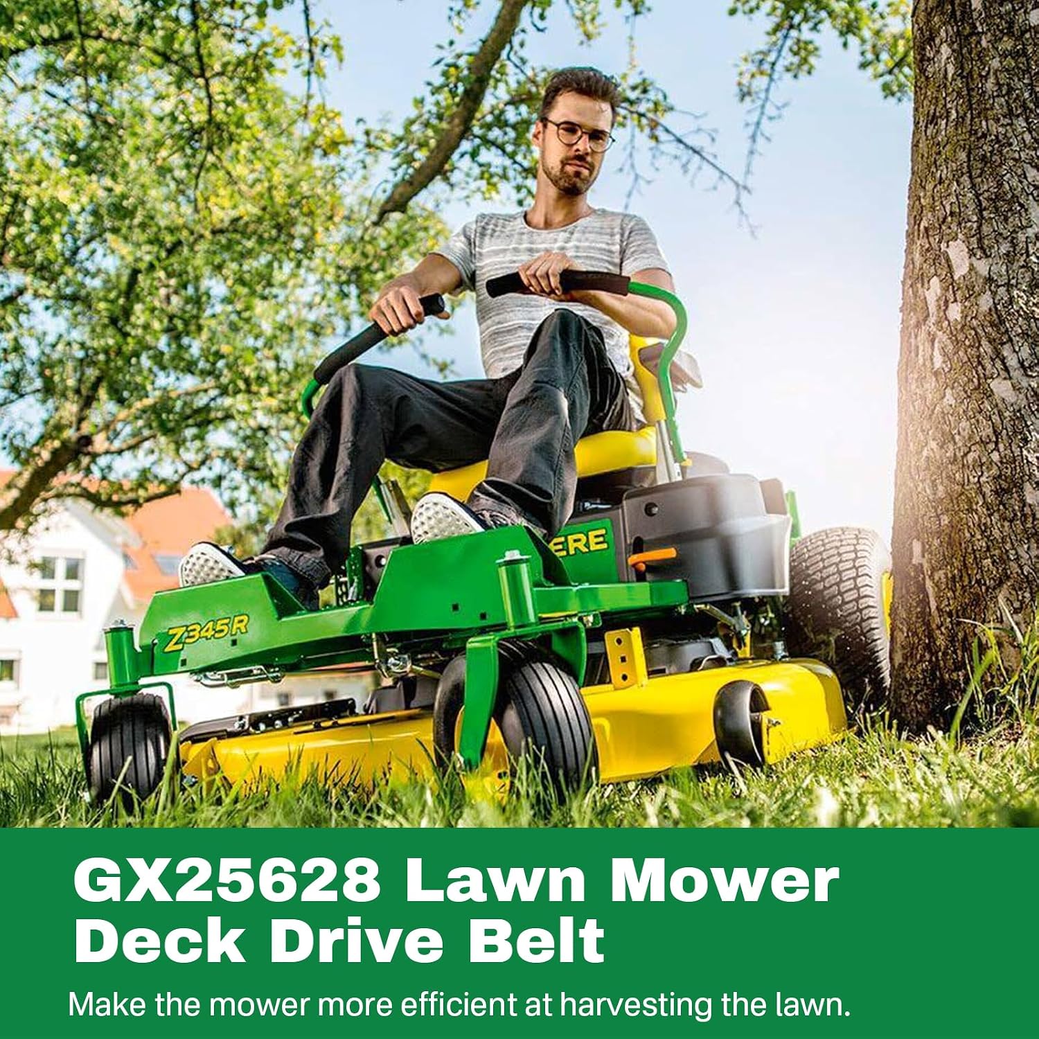 GX25628 Drive Belt Compatible with John Deere Z300 Series Z315E Z320M Z320R Z335E Z335M Z345M Z345R with 42" Mower Decks/1/2" x 118.3" Fit for Husqvarna 574173003 MTD Cub Cadet 754-04033 954-04033