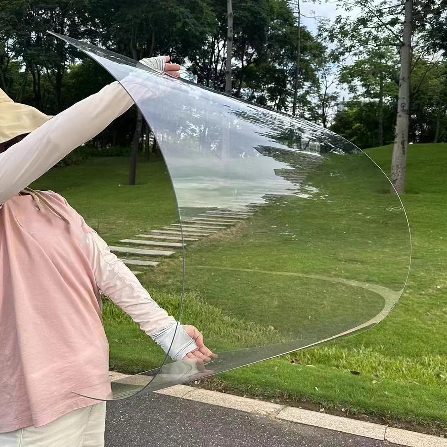 Polycarbonate Roofing Sheet Clear Greenhouse Panels Acrylic Plastic Sheet,Rainproof Outdoor Canopy Carport Cold Frame Replacement Shed Panel,1.2.0mm Thick,Easy Cut (156cm x 12.0m(5.1 x 39.4f