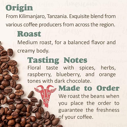 Miniatura 9 de Thank the Goat Made to Order Granos de café gourmet, recién tostados, tostado medio de Yirgacheffe, Etiopía, 12 oz.