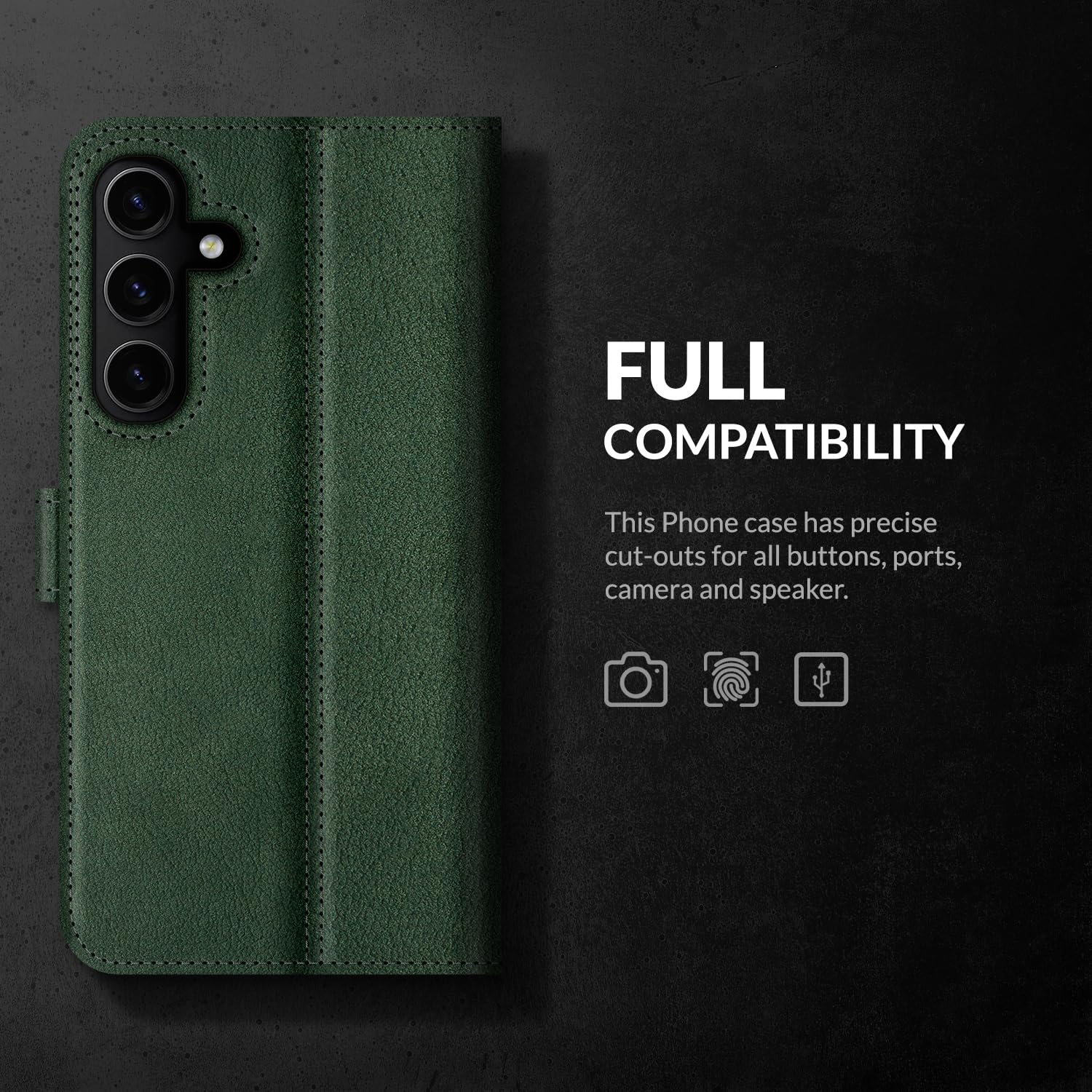 Amazon.com: SURAZO Leather Wallet Mobile Phone Case Compatible