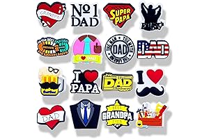 16PCS Dad Shoe Charms: Perfect for Father's Day Celebrations