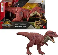 Jurassic World Dinossauro de Brinquedo Rebirth Rugido Selvagem Aucasaurus para crianças a partir de 4 anos
