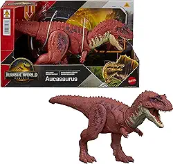 Jurassic World Dinossauro de Brinquedo Rebirth Rugido Selvagem Aucasaurus para crianças a partir de 4 anos