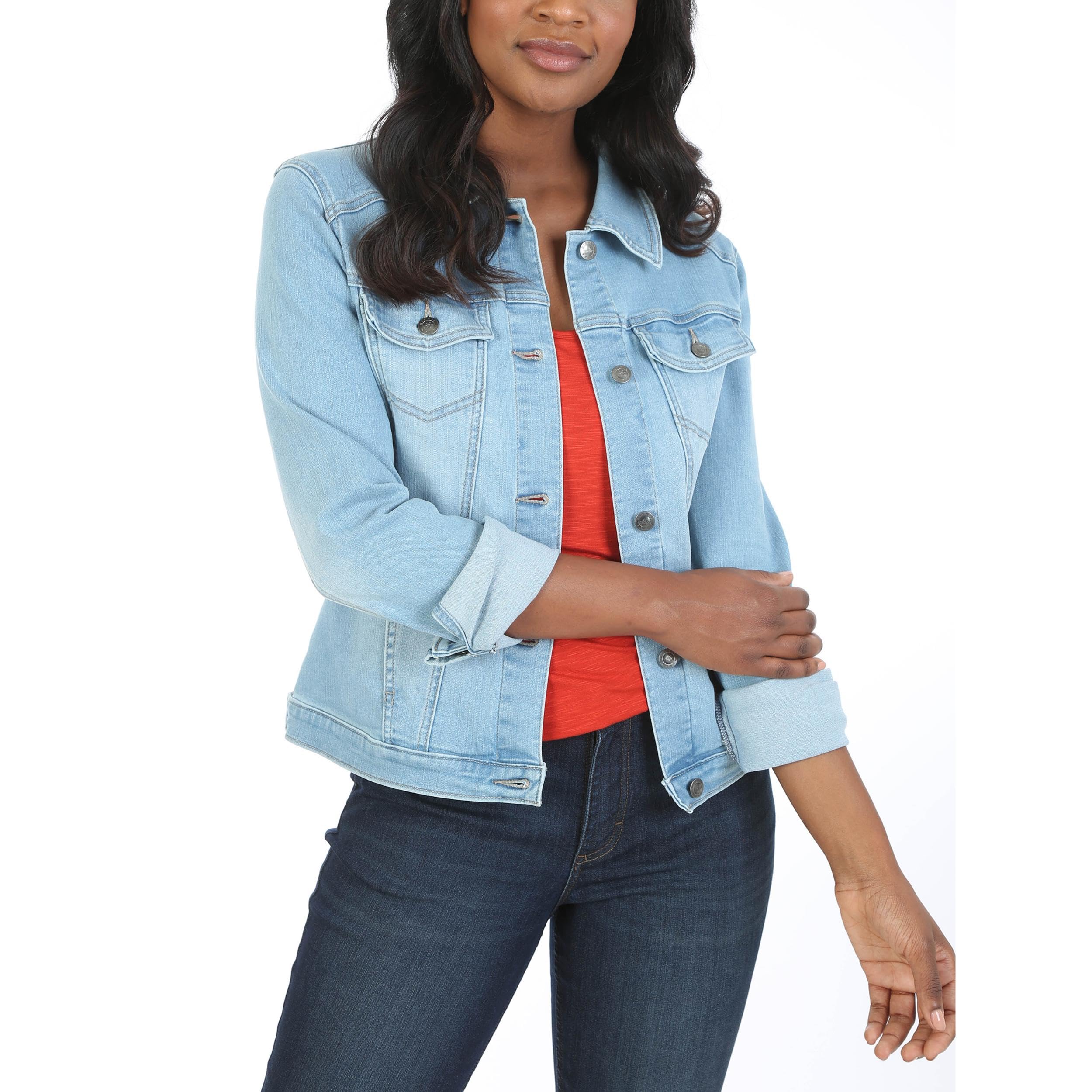 Riders by Lee Indigo Women's Denim Jacket, Falling Star - Light