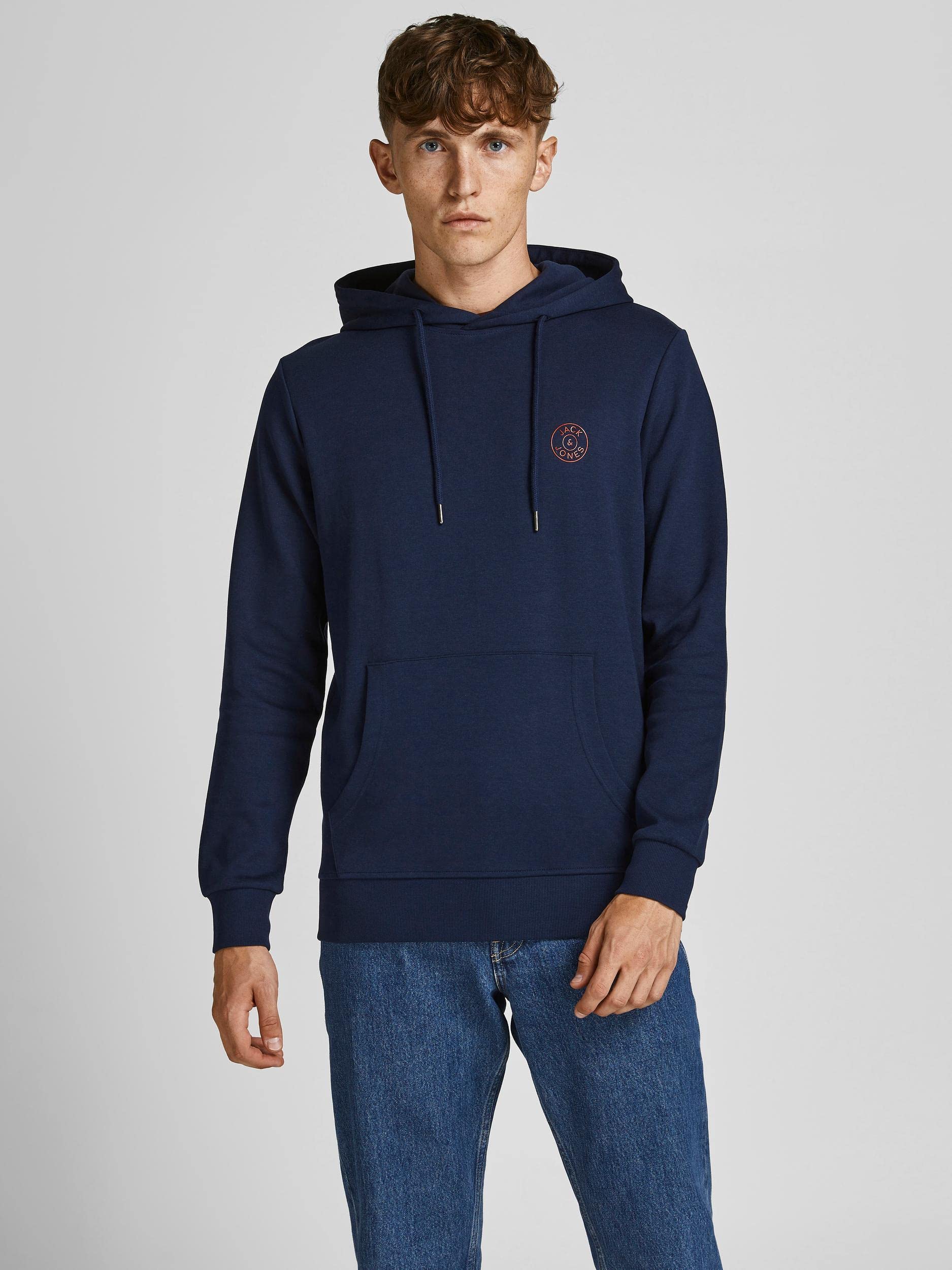 JACK & JONES Jjebasic Logo Sweat Hood Noos Felpa con Cappuccio Uomo