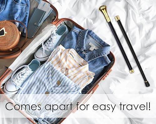 Miniatura 4 de Bastón de metal con cinta de guerra de Vietnam  bastón para caminar para hombres, mujeres, personas mayores  Bastón de viaje plegable de 2 piezas