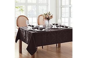 Elrene Home Fashions Caiden Elegance Damask 60 x 144 Tablecloth, Spill Proof, Stain Proof