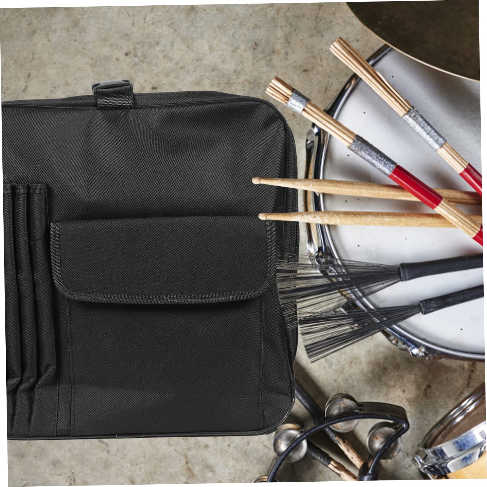 HANABASS Snare Drum Storage Backpack Portable Snare Drum Carry Bag for Drummers Oxford Dual Shoulder Design for Outdoor Use and Percussion Instrument Transport