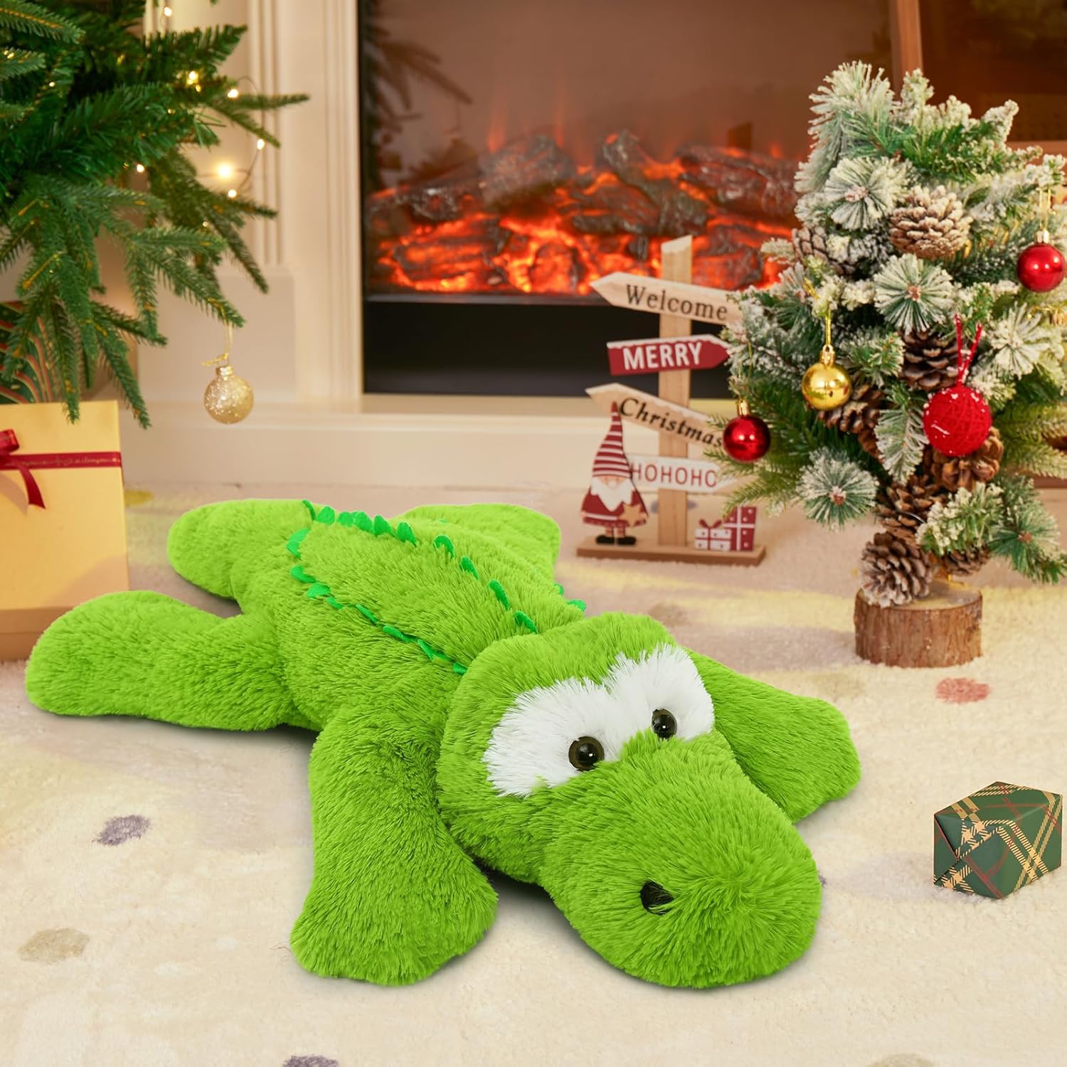 Tezituor Alligator Stuffed Animal, 28 inch Large Stuffed Crocodile Plush Toy, Soft Alligator Plush Pillow for Boys Girls