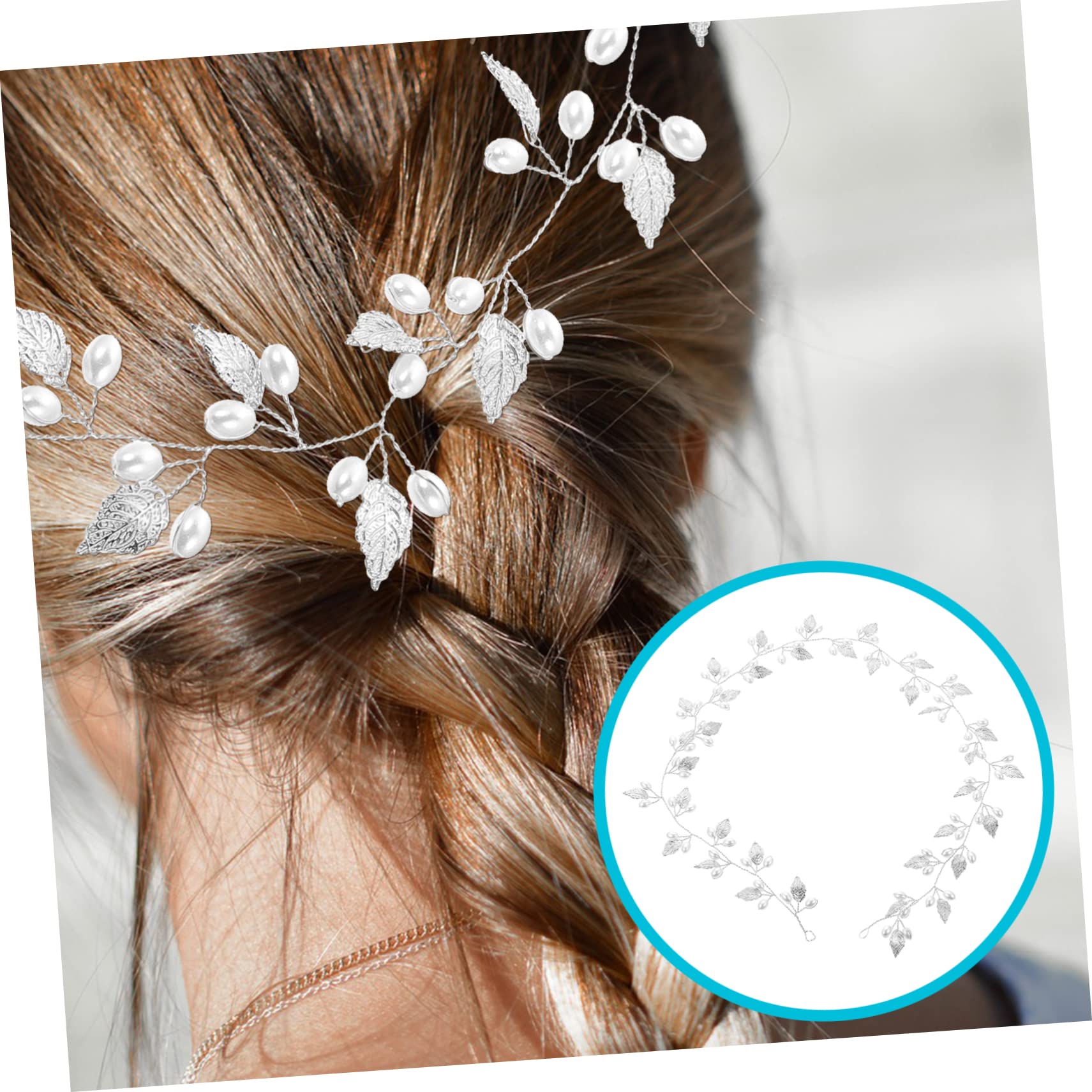 Healeved 3piezas Diadema De Novia y Perlas Accesorio De Cabello Para Bodas Para Estilos De Novia y Temas De Boda Para Fiestas y Celebraciones